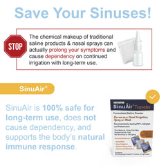 Prepared Health Solutions saline solution in bottle for nasal irrigation device.