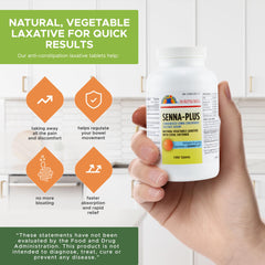 Health Star Senna Plus bottle label with product details