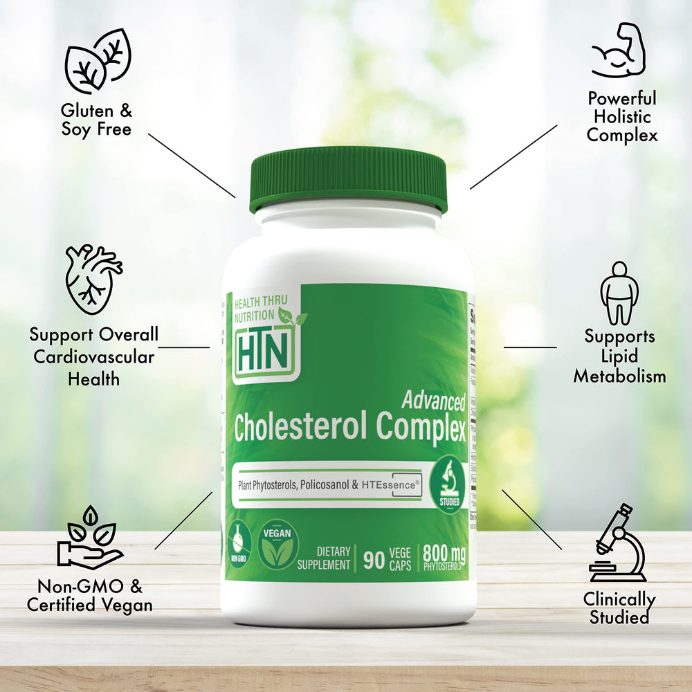 Health Thru Nutrition label detail highlights phytosterols and chromium.