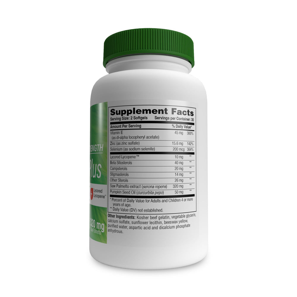 Health Thru Nutrition Prostate Plus Double Strength softgel closeup for daily use