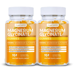 Health4All magnesium glycinate gummies bottle with orange flavor for daily wellness