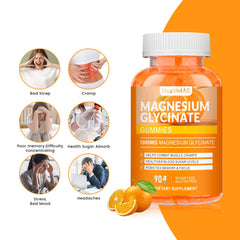Health4All magnesium glycinate gummies close-up of orange chews