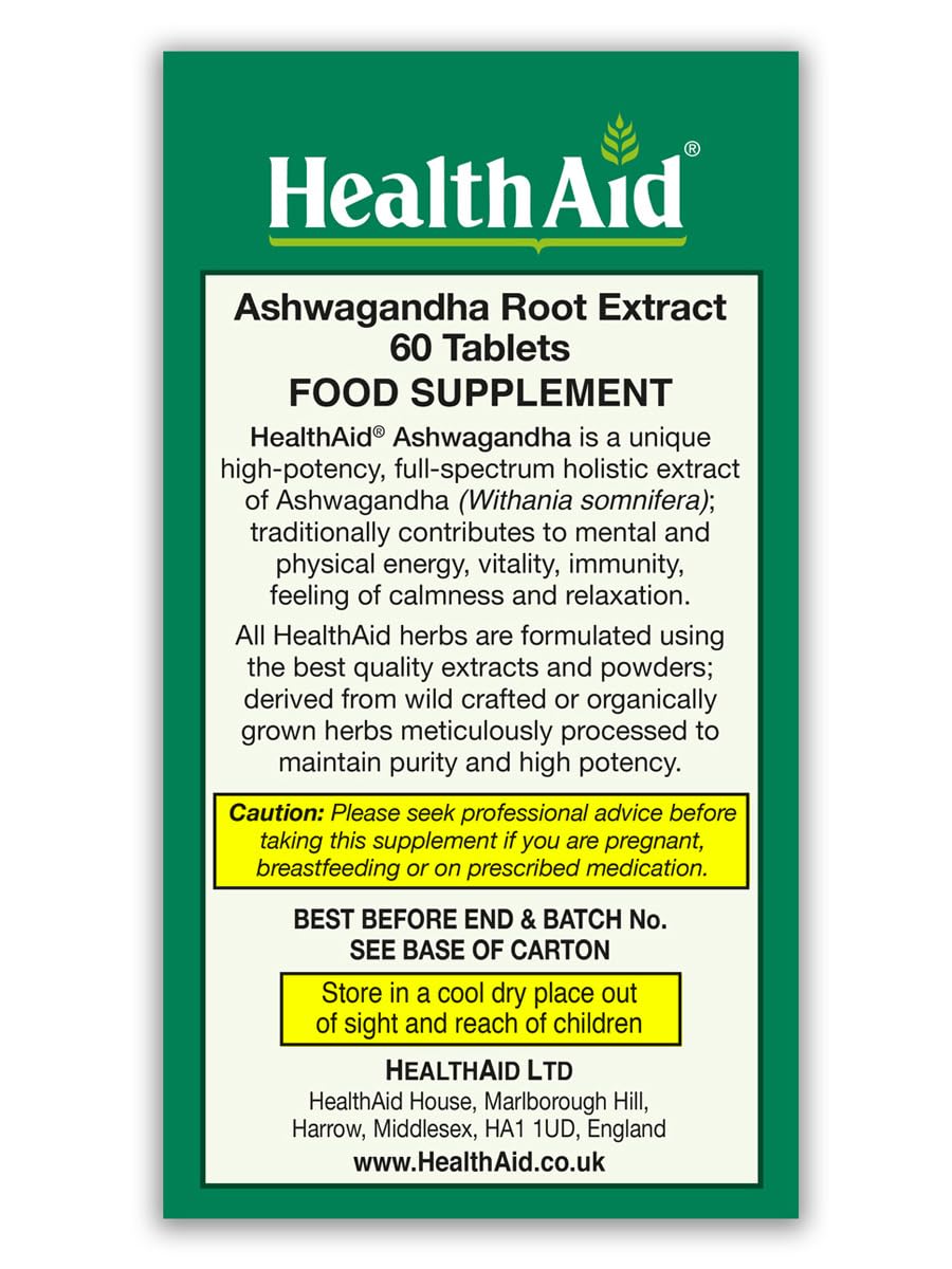 HealthAid Ashwagandha bottle stand, hero image, conveying daily energy support and restful nights.