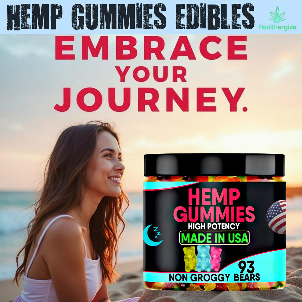 Healthergize bedtime gummy serving suggesting easier nightly relaxation.