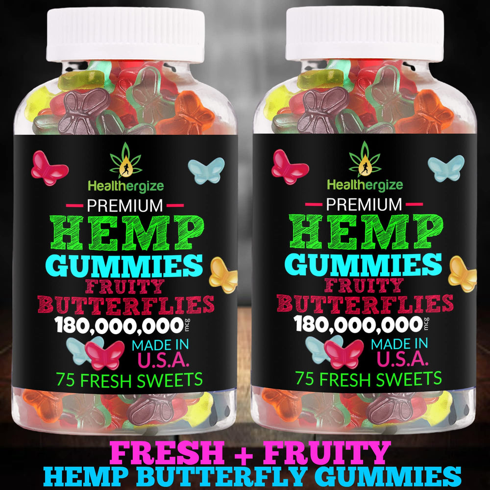 Healthergize butterflies bedtime routine gummy for a peaceful night.