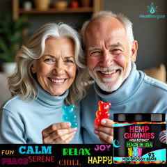 Healthergize elderberry immunity gummies signaling daily resilience.