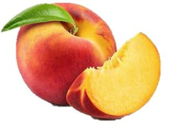 Healthergize gummy bite mid-air demonstrating texture and peach aroma.