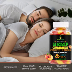 Healthergize gummy texture close-up showing soft chew for quick relaxation.