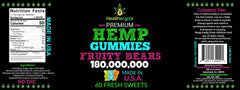 Healthergize ingredient-list visual highlights natural hemp components for informed choices.