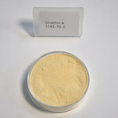HealthyFinds Urolithin A powder bottle supports easy daily routines.