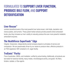HealthForce Liver Rescue milk thistle imagery highlighting herbal potency