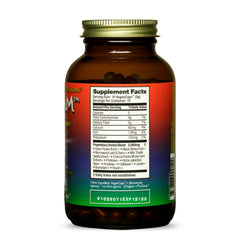 HEALTHFORCE SCRAM bottle back with label detailing vegan, gluten-free status.
