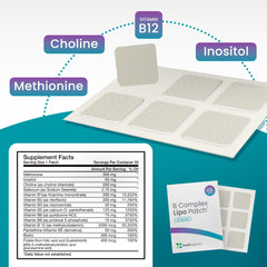 Healthogenics Lipopatch Super MIC B12 packaging highlights convenience