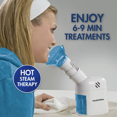 HealthWise steam therapy comforts cold symptoms with soothing vapors.