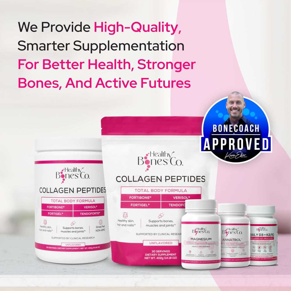Healthy Bones Co Premium D3 K2 bottle in box display