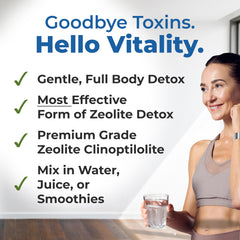 Healthy by Nature HolyLand Zeolite powder scoop demonstrates easy daily use