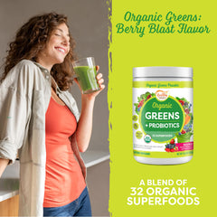 Full spectrum digestive enzyme blend graphic with probiotics