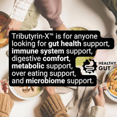 Healthy Gut Tributyrin-X night routine scene suggesting sleep and energy support