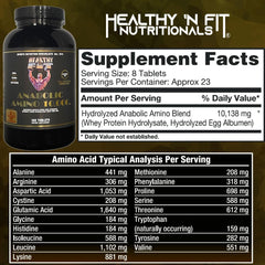 Healthy 'N Fit Amino 10,000 serving pour demonstrates easy mix into water