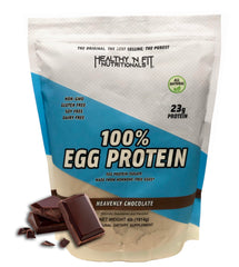 Healthy 'N Fit egg protein chocolate tub with pure egg white protein