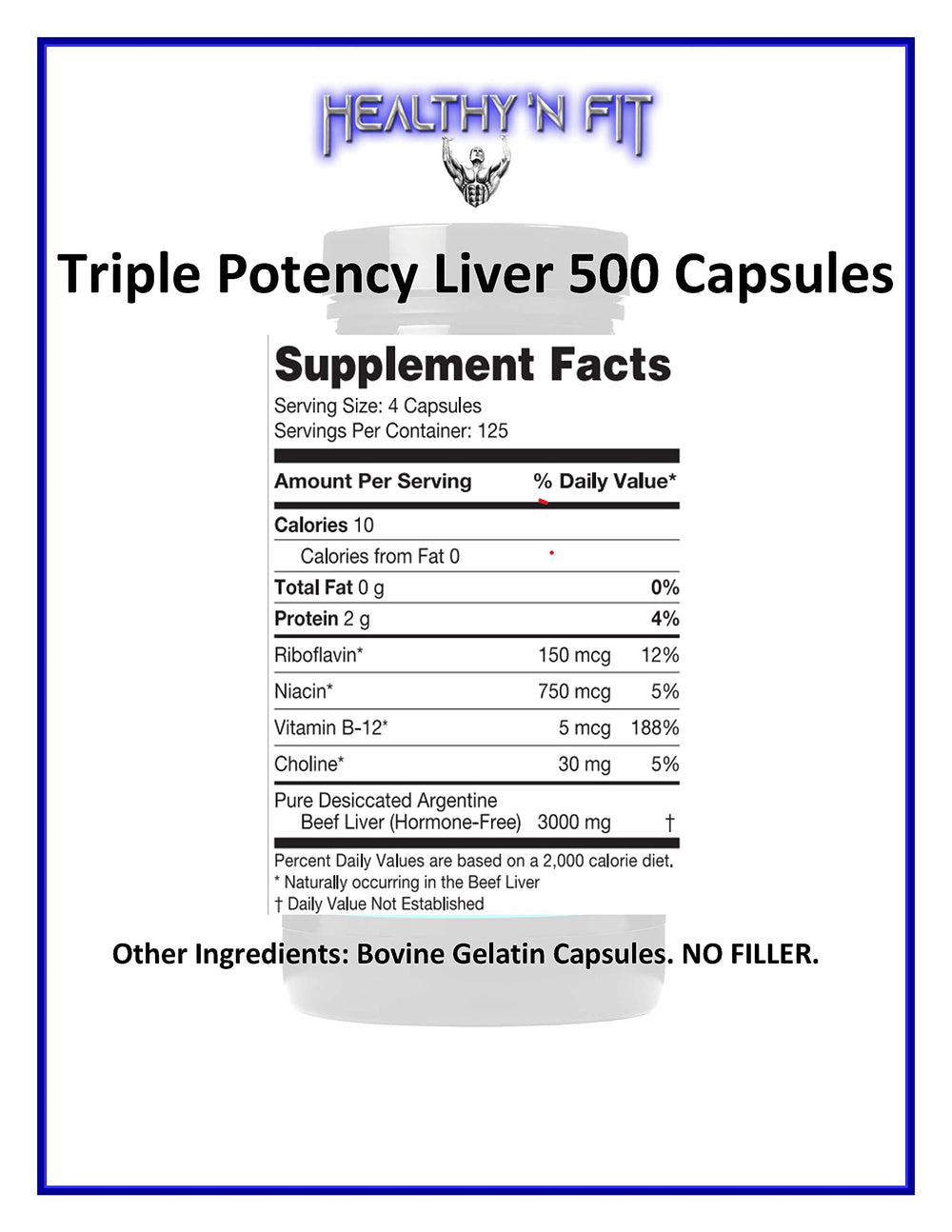 Healthy 'N Fit iron-rich liver nutrition – supports natural energy and vital nutrients