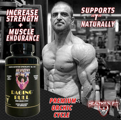 Healthy 'N Fit Raging Bull Mega Orchic packaging conveys purity and freshness