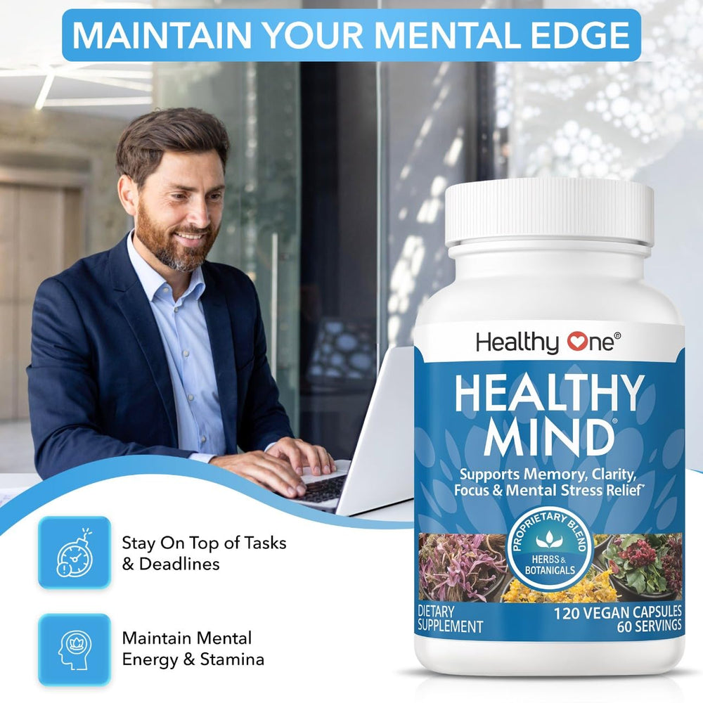 Healthy Mind ingredients closeup showcasing natural cognitive support