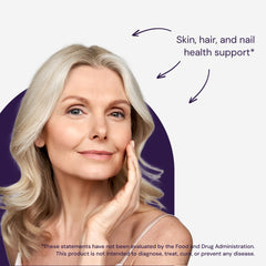 Healthy Origins Biotin nutrition facts panel emphasizes potency and ingredients.