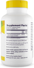 Healthy Origins EpiCor capsules close-up highlights veggie capsules for gluten-free use