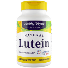 Healthy Origins Lutein 20 mg bottle for daily eye support