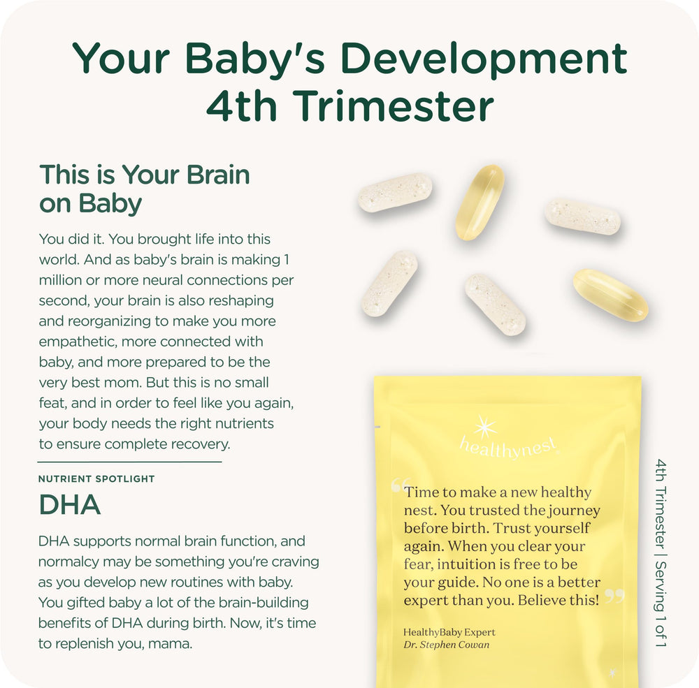 HealthyNest lifestyle scene of taking vitamins at home during pregnancy