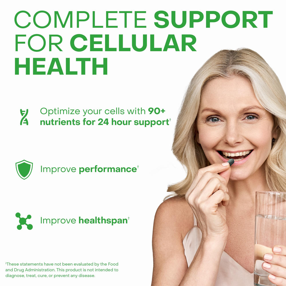 HealthyCell AM capsules morning dose promoting steady energy and focus.