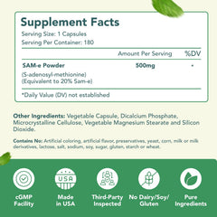 Dosage instructions card for HealthyWayRx SAM-e.