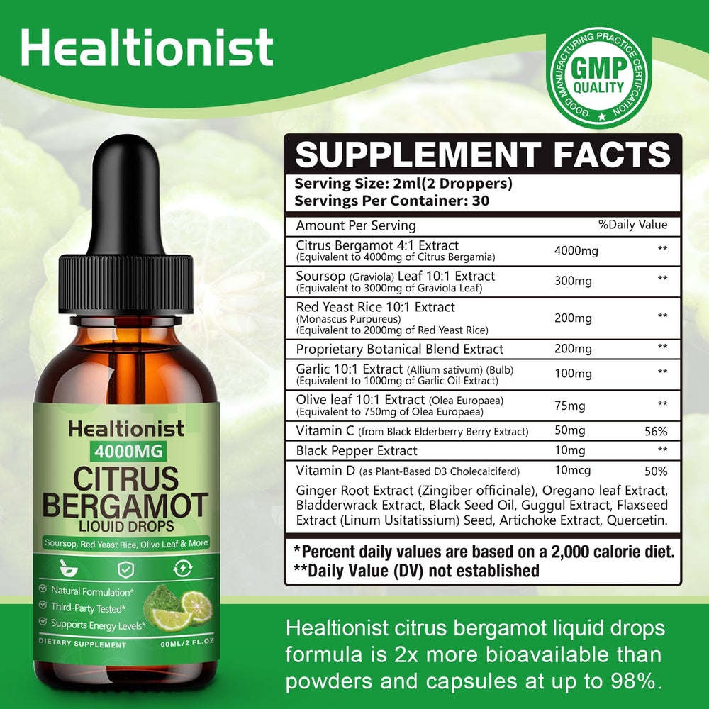 Healtionist drops with dropper close-up highlighting fast absorption benefits