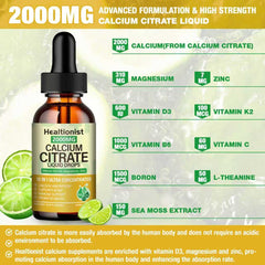 Healtionist calcium citrate liquid drops dropper in use for precise measuring
