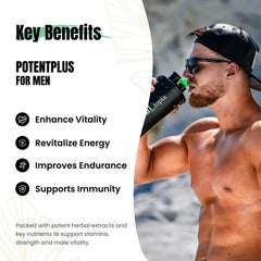 HealUtopia PotentPlus ingredients scene featuring Goji berries and Cistanche extract.
