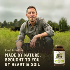 Heart & Soil desiccated bone marrow and liver powder form for nutrient density.