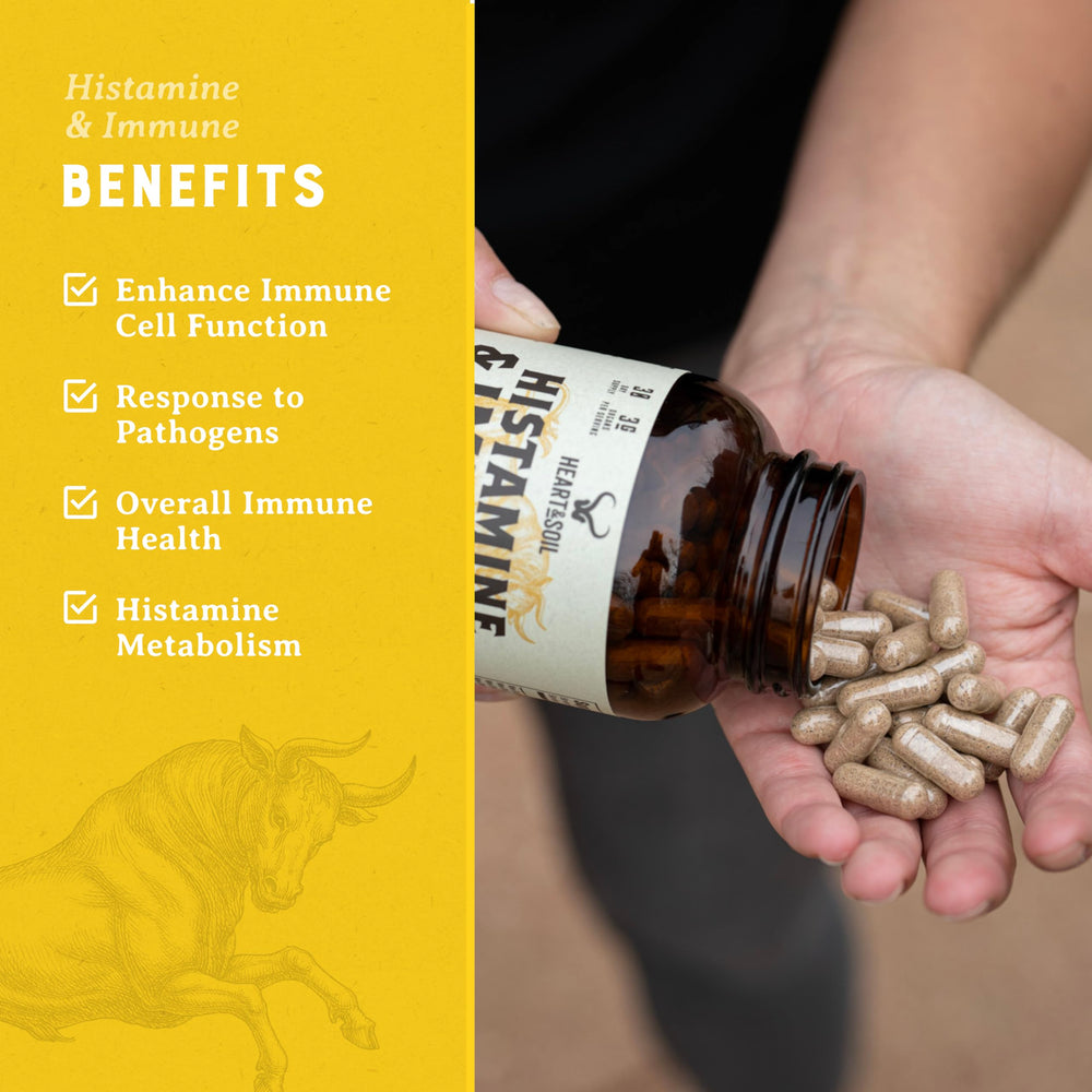 HEART & SOIL immune-support capsules ready-to-swallow for convenient daily routine.