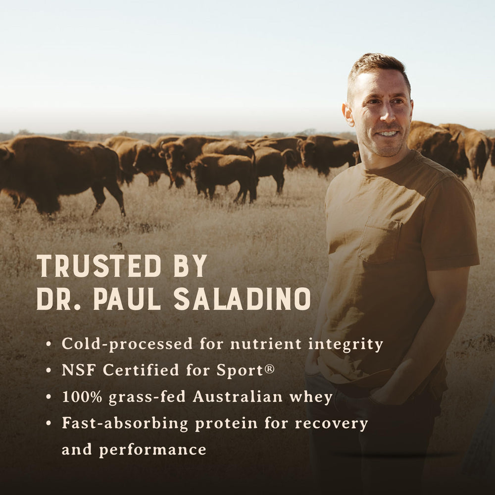 Cold-processed Heart & Soil whey preserves nutrients for better absorption.