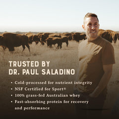 Cold-processed Heart & Soil whey preserves nutrients for better absorption.