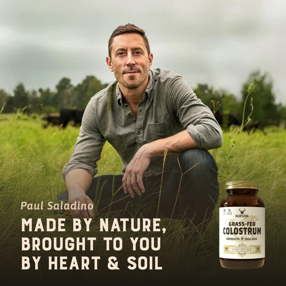 Heart & Soil active-recovery capsules pictured for post-workout support.