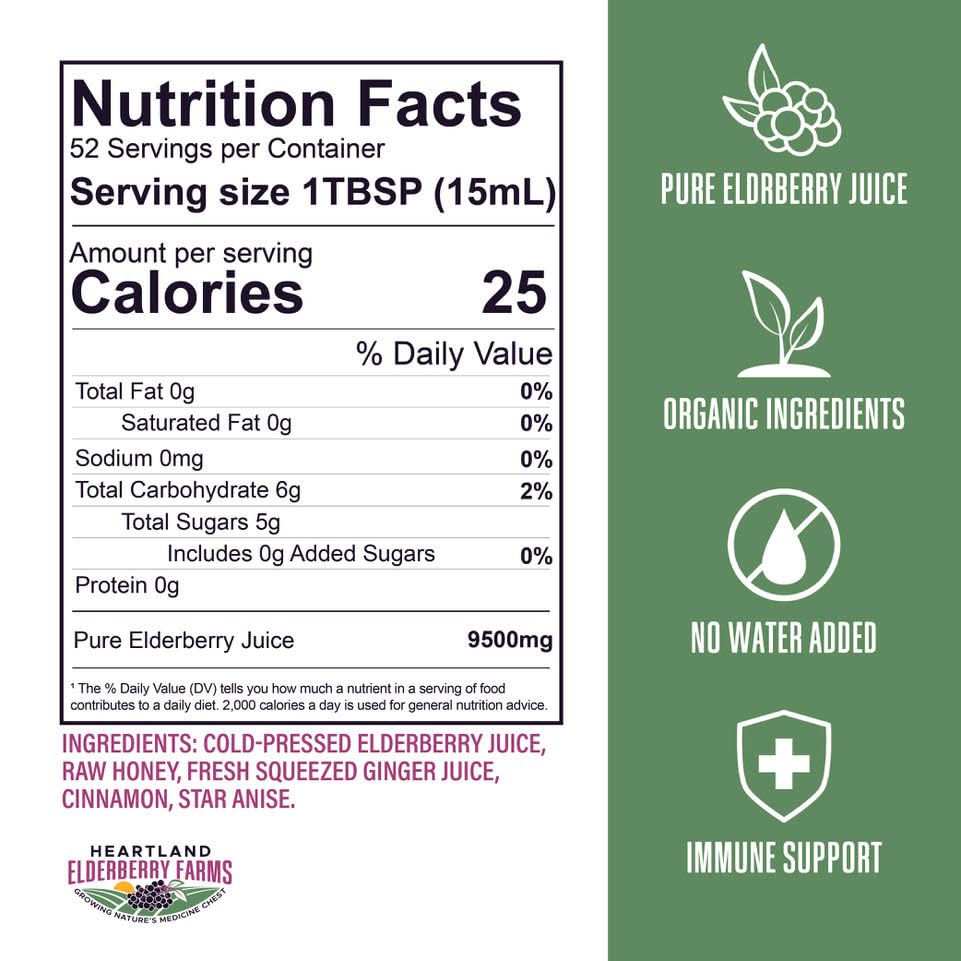 Midwest-sourced elderberries highlight freshness and quality.