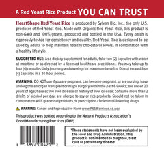 HeartShape red yeast rice capsules image shows easy daily dosage for routine use.