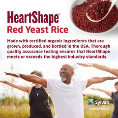 HeartShape red yeast rice top-view presents a convenient bottle for everyday routines.