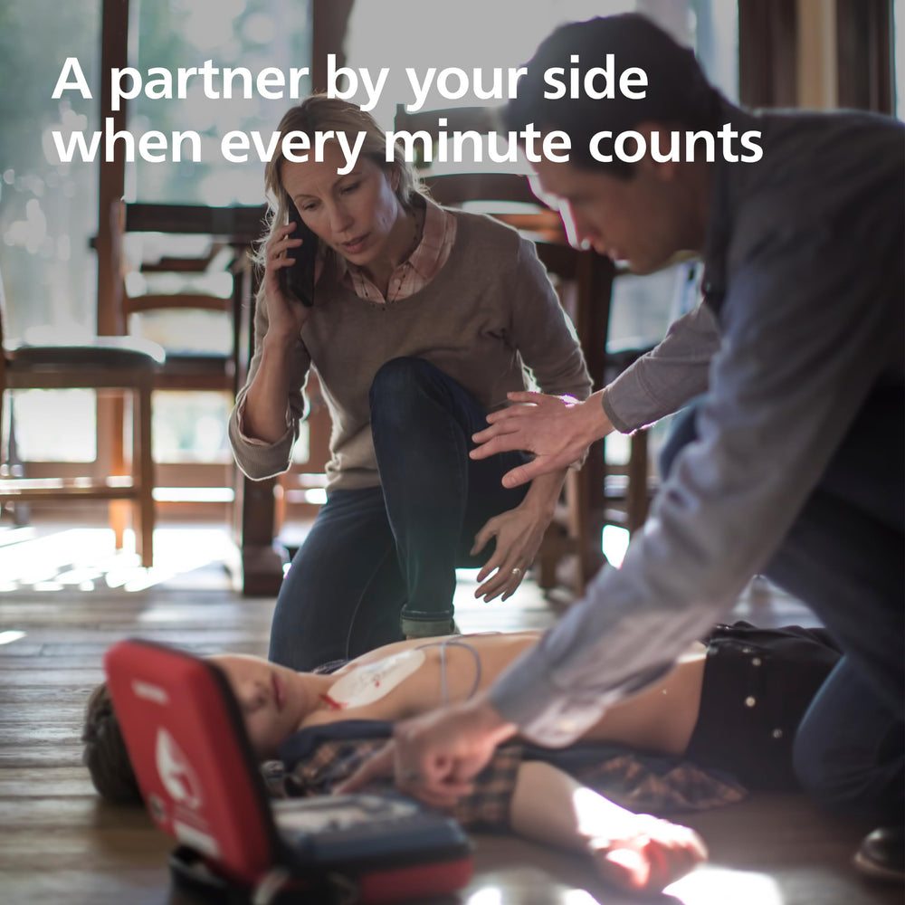 HeartStart quick shock feature aims for fast response when needed.
