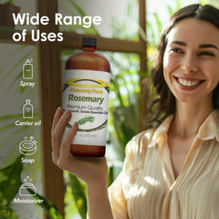 HEAVENLY PURE Rosemary Oil for hair care, diluted for shine and scalp comfort.