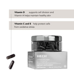 HECH Caviar capsules label detail confirms key ingredients and dosage