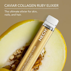 HECH ingredients graphic highlights marine collagen and polyphenols