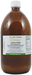 Heiltropfen Ormus 33.8 oz bottle in amber glass protecting potency