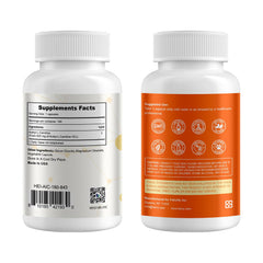 Close-up of Heivy Acetyl L-Carnitine 500 mg capsules in a bottle.